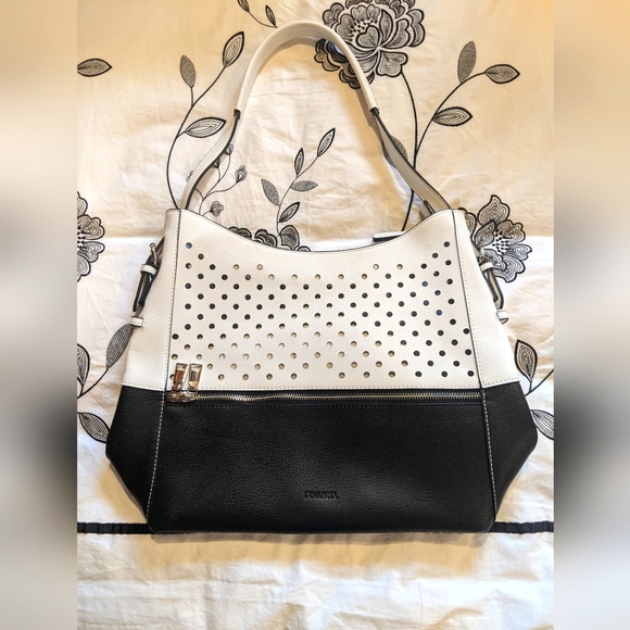 Pinkstix Handbags - Pinkstix vegan black and white handbag